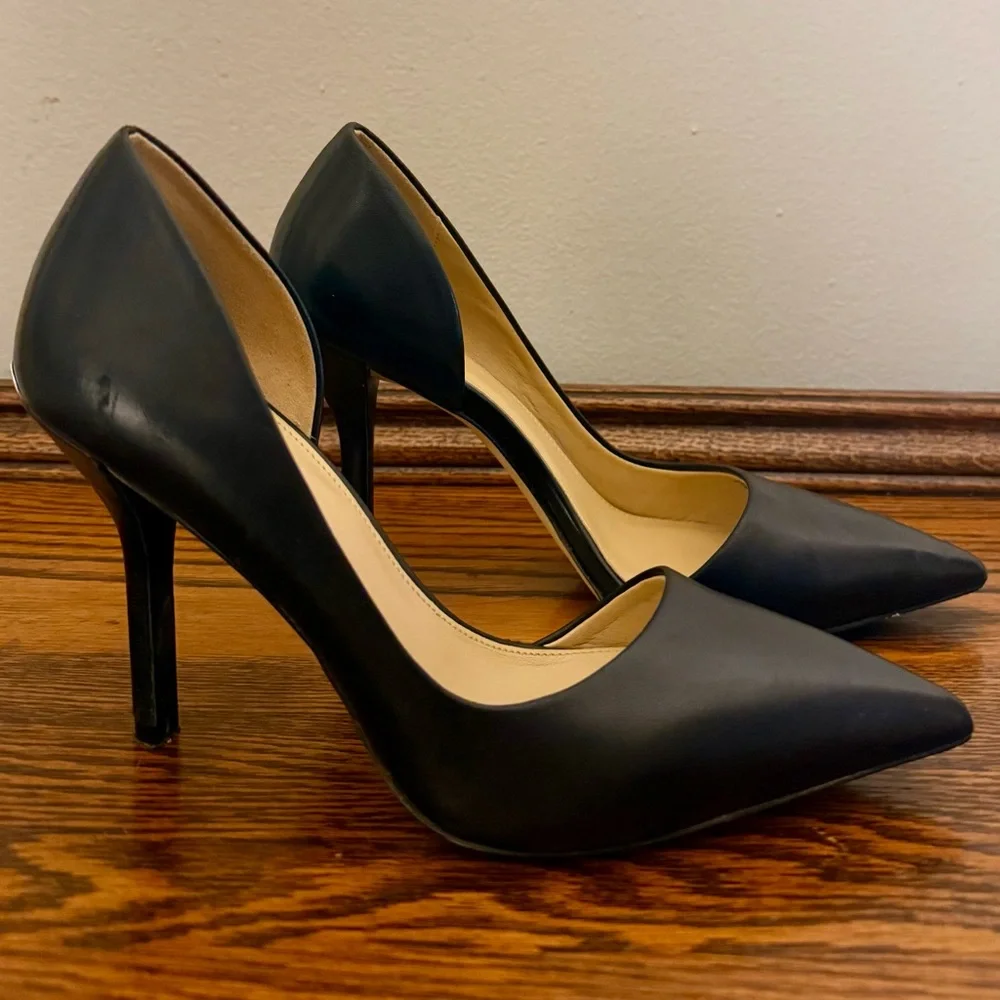 Staple Michael Kors Black Pointed Toe D'Orsay Pumps Julieta High-Heel - Picture 1 of 6